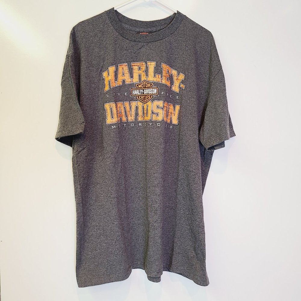 Harley Davidson Gray Short Sleeve Shirt Mens Extra Large Huntsville AL Fall 2011